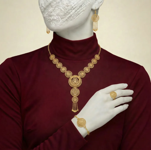 طقم الشبك الملكي بديل الذهب