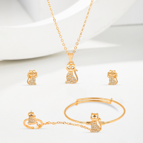 طقم اطفال القطة السعيده