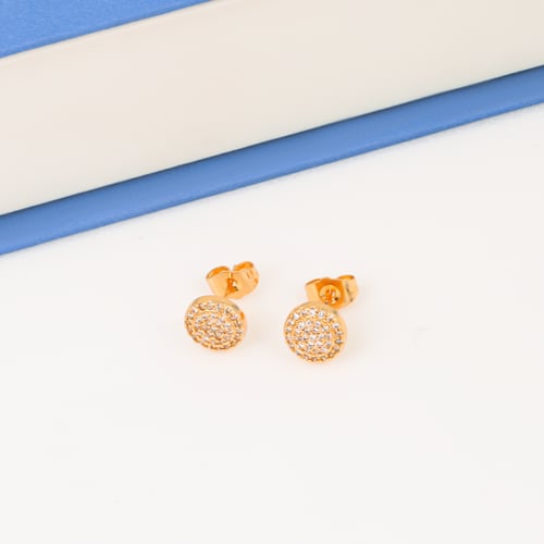 طقم دوائر الألماس ذهبي ناعم