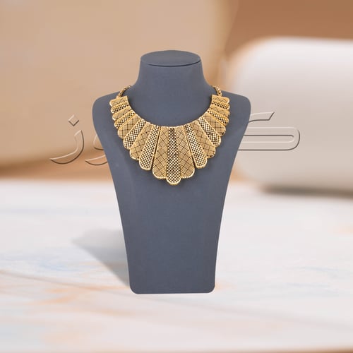 طقم طوق الورق بديل الذهب