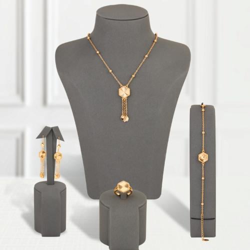 طقم بديل الذهب سداسي البريق