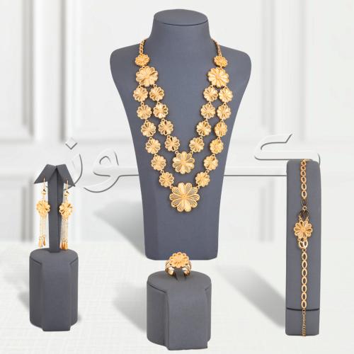 طقم سلاسل الاحقوان بديل الذهب