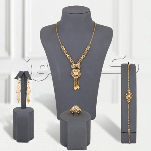 طقم وردة بديل الذهب