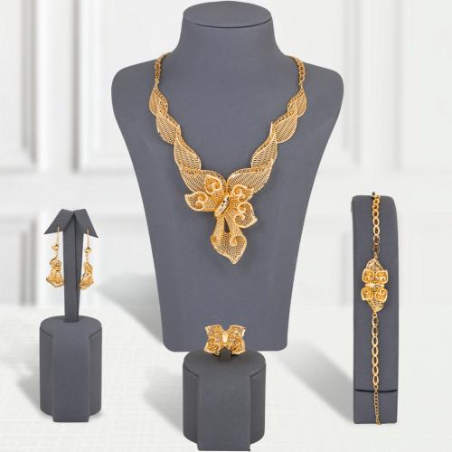 طقم زهرة الامازون بديل الذهب