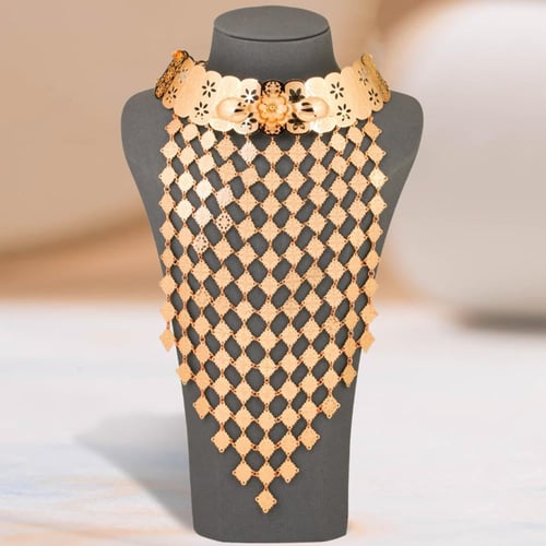 طقم بديل الذهب مجدول الذهب