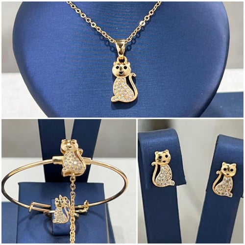 طقم اطفال القطة السعيده