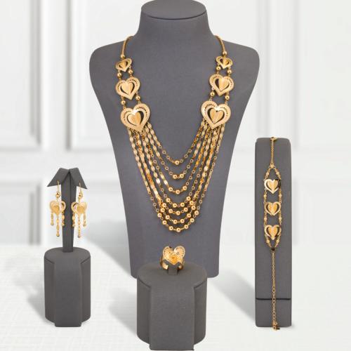 طقم بديل الذهب جناح القلوب