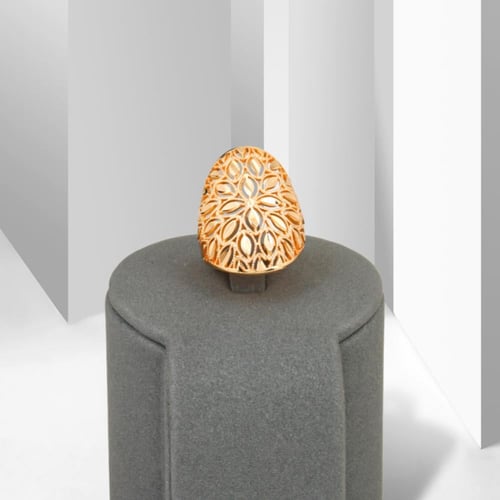 خاتم بديل الذهب بتصميم أوراق