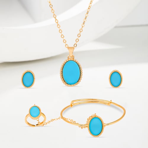 طقم اطفال بديل الذهب ألوان الفيروز