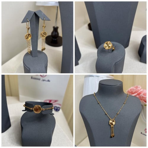 طقم بديل الذهب سداسي البريق