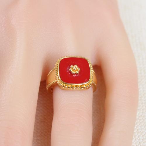 خاتم بديل الذهب حجر أحمر