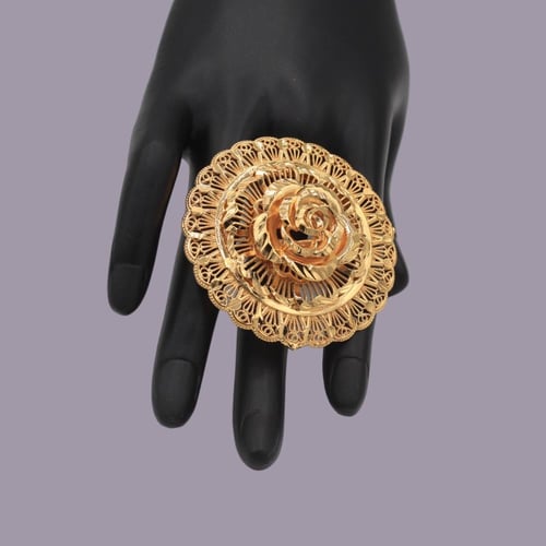 خاتم بديل الذهب زهرة اللؤلؤ