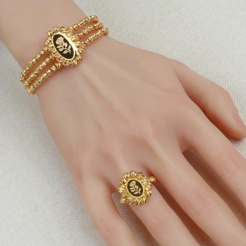 أسوارة وخاتم بديل الذهب سبائك بيضاوي