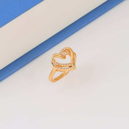 طقم قلب الحب طقم ذهبي ناعم