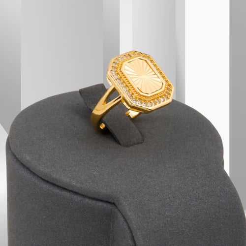 خاتم بديل الذهب سداسي البريق