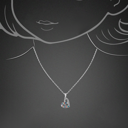 طقم اطفال بديل الذهب قلب فضي