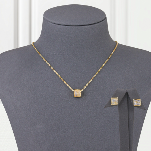 طقم بديل الذهب حلقة الزركون