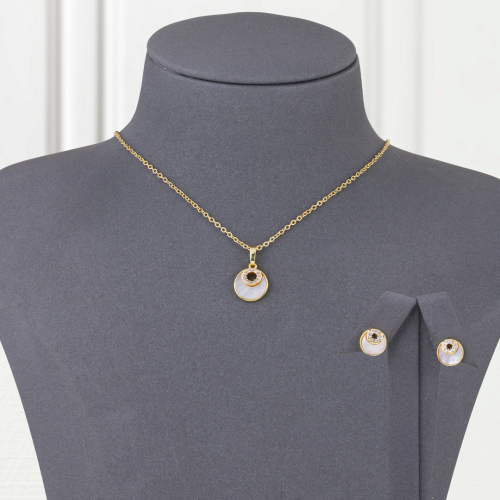 طقم بديل الذهب دائرة اللؤلؤ