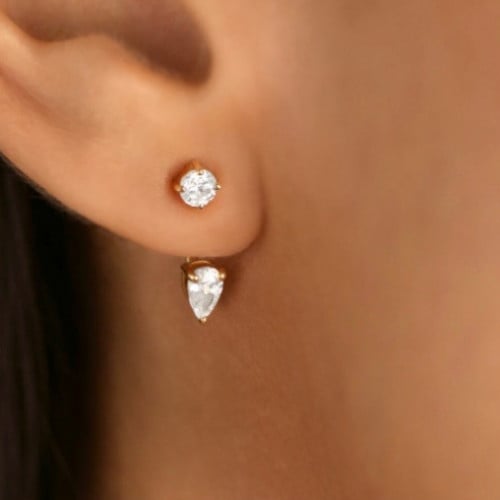 44| اقراط متكونة من حجرين round-pear