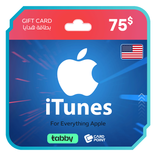 بطاقة ايتونز 75 دولار - المتجر الامريكي
