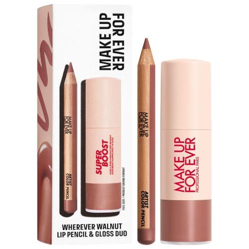 MAKE UP FOR EVER Mini Artist Color Pencil Lip Liner & Full Size Super Boost Lip Gloss Kit