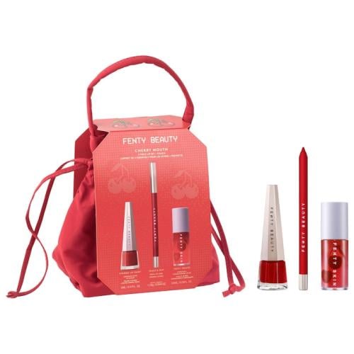 Fenty Beauty Cherry Mouth Lip Set + Pouch