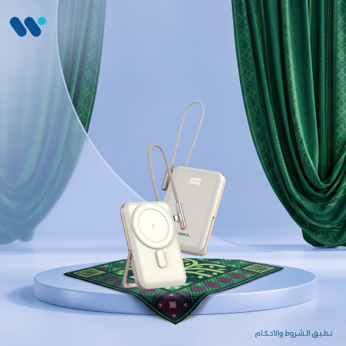 باور بانك JEEBEL JE-B372 بسعة 10000mAh وحامل جوال