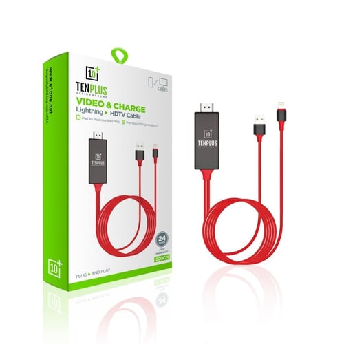 وصلة من الايفون الي الشاشة Lightning HDTV من Tenpl...