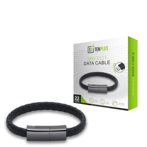 سوار شحن جلدي USB من النوع C من تن بلس