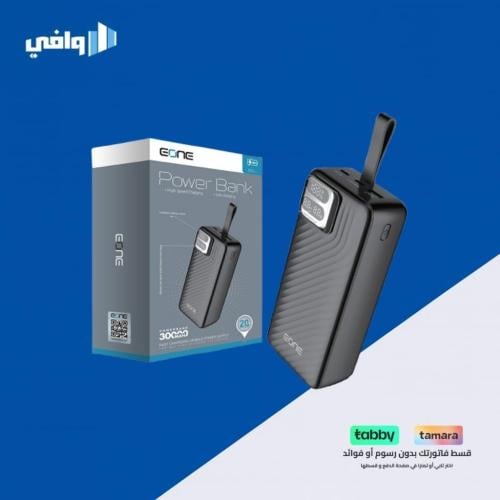 باور بنك EONE Slim مزوّد بشاشة رقميّة بسعة 30000 م...