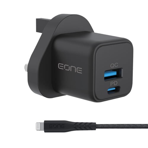 شاحن جداري بمنفذي C-Type وUSB بقدرة 20 واط من EONE