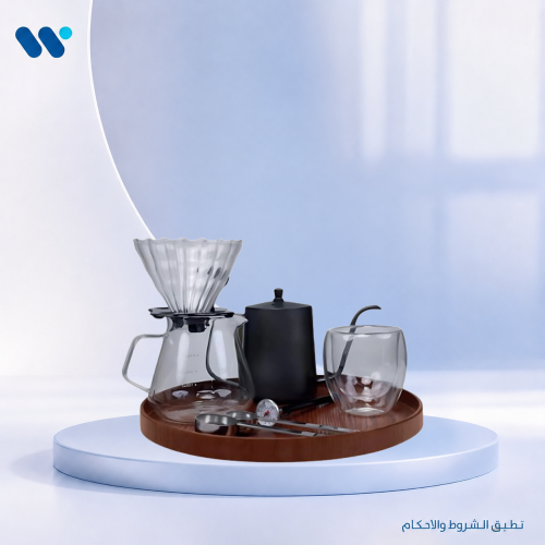 طقم قهوة Denx DX2573 12 في 1 مع إبريق زجاجي، وحامل...