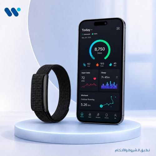 سوار max الرياضي باللون الاسود