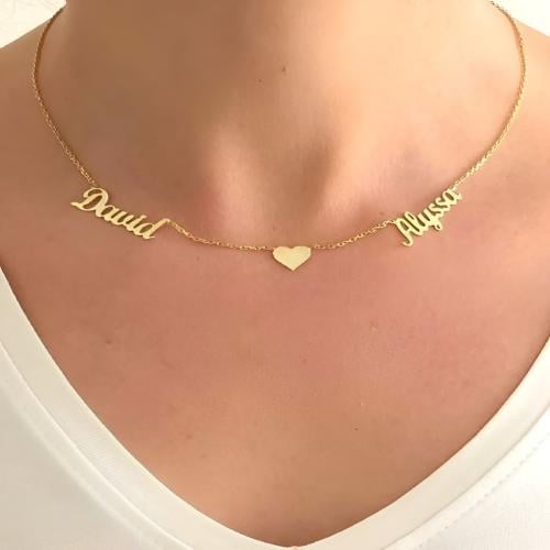 سلسال اسمين بأسمك و اسماء من تحب مع قلب