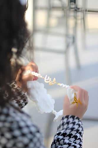 طوق ورد للاطفال-مع الؤلؤء