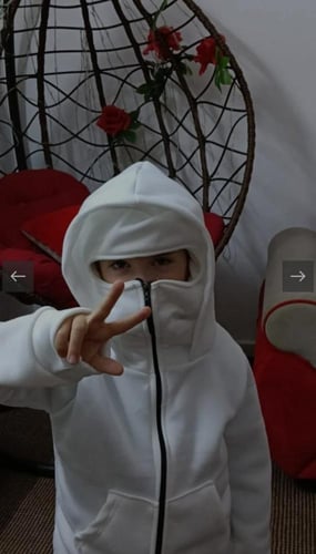 ‎‫جاكيت النينجا للاطفال بغطاء راس ووجه‬‎ ‎‫شتوي‬‎