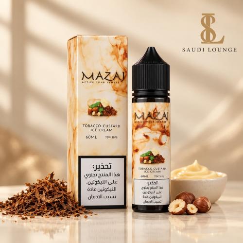 نكهة مزاج تبغ وكاسترد 60 مل - MAZAJ TOBACCO CUSTAR...