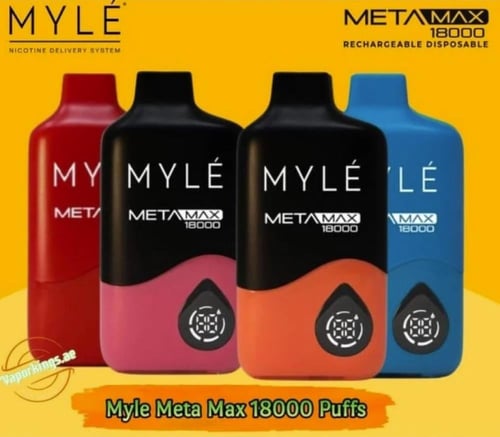 سحبة مايلي ميتا ماكس 18000 سحبة ليمون نعناعMyle Me...