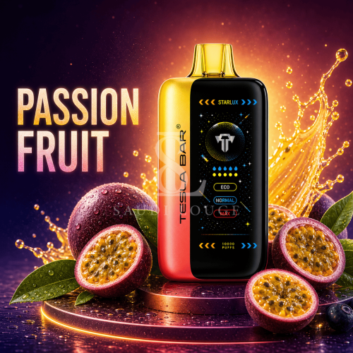 سحبة تسلا بار اكس تي 40 الف موشة باشن فروت TESLA BAR XT 40000 PUFFS PASSION FRUIT