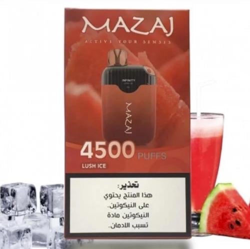 سحبة مزاج 4500 موشة بنكهة بطيخ ايس MAZAJ 4500 PUFF...