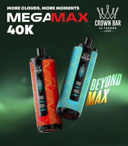 شيشة الفاخر كراون بار ميجا مكس 40000 سحبة توت مشكل...