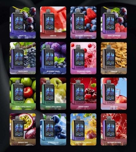 سحبة مزاج كيرف راسبيري بلوبييري 24000 سحبة MAZAJ C...