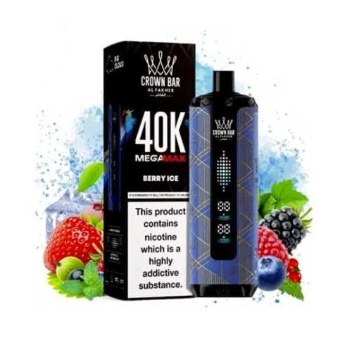 شيشة الفاخر كراون بار ميجا مكس 40000 سحبة توت ايس...