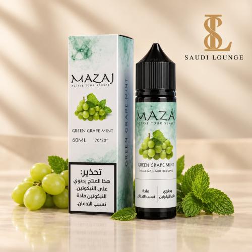 نكهة مزاج عنب أخضر نعناع 60 مل - MAZAJ GREEN GRAPE...