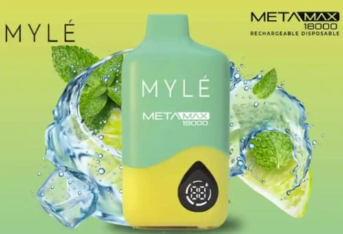 سحبة مايلي ميتا ماكس 18000 سحبة ليمون نعناعMyle Me...