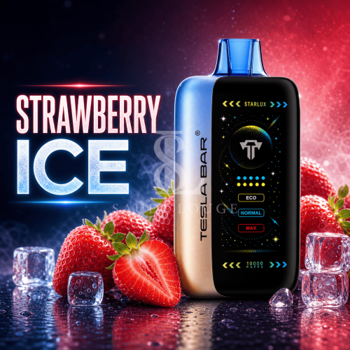 سحبة تسلا بار اكس تي 40 الف موشة فراولة ايس TESLA BAR XT 40000 PUFFS STRAWBERRY ICE