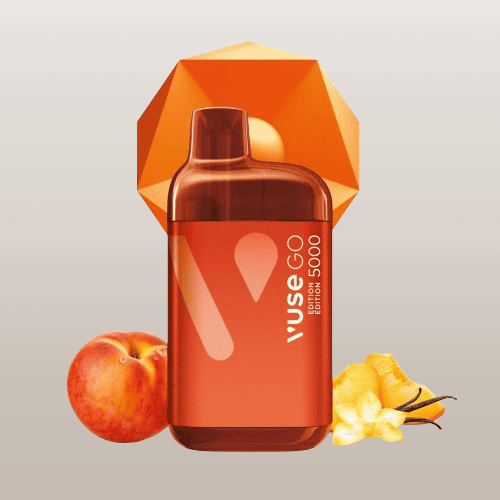 سحبة فيوز 5000 موشه بنكهة خوخ VUSE GO 5000 PUFFS P...