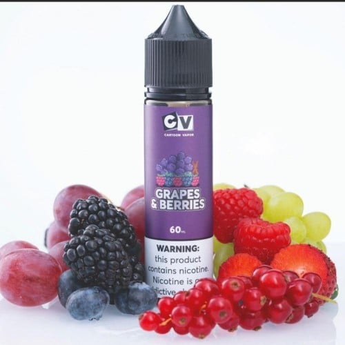 نكهة CV مكس عنب توت من سي في 60مل-CV GRAPES BERRIE...