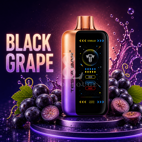 سحبة تسلا بار اكس تي 40 الف موشة عنب اسود TESLA BAR XT 40000 PUFFS BLACK GRAPE