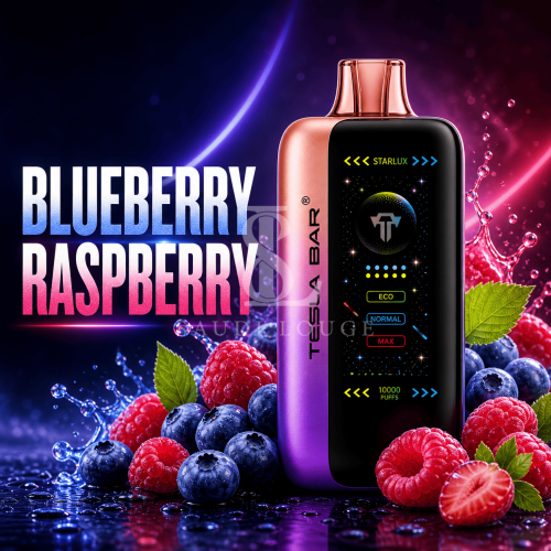 سحبة تسلا بار اكس تي 40 الف موشة بلوبيري رازبيري TESLA BAR XT 40000 PUFFS blueberry raspberry